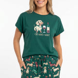 Dachshund Wine 'I Do What I Want' Cozy Knit Pajama Set for Women