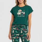 Dachshund Wine 'I Do What I Want' Cozy Knit Pajama Set for Women