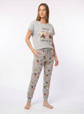 But First Coffee & Dogs — Dachshund Print Soft Knit Pajama Set for Women