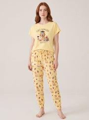 Class Dismissed Golden Retriever Knit Pajama Set for Women