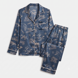 Navy Mahjong Game Night Pajama Set for Women