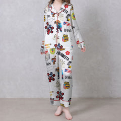 Puerto Rico Satin Pajama Set For Women
