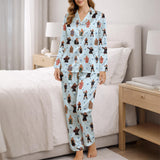 comfortable women sleepwear silky satin set
