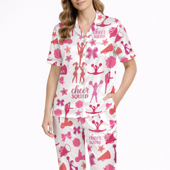 Cheerleading Silky Satin Pajama Set For Women