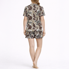 Camouflage Silky Satin Pajama Set for Women