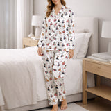 Women's Classic Button Down Pajama Set - Long | Purrfectly Loved Cats