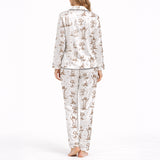 Cozy Dachshund Print Women's Classic Button Down Long Pajama Set