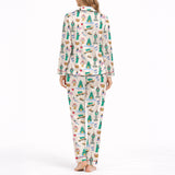Global City Dreams Women's Classic Button Down Long Pajama Set