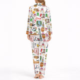 Italian Dreamscape Women's Classic Button Down Pajama Set - Long