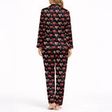 Women's Classic Button Down Pajama Set - Long: Heartfelt Faces Custom Pajamas