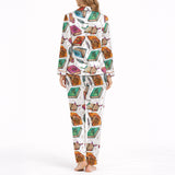 Women's Classic Button Down Pajama Set - Long | Enchanted Library Print