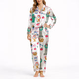 Women's Classic Button Down Pajama Set - Long | Urban Wanderlust Print