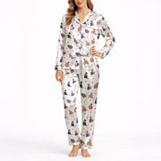Women's Classic Button Down Pajama Set - Long | Purrfectly Loved Cats