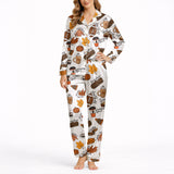 Cozy Fall Nights Women's Classic Button Down Long Pajama Set
