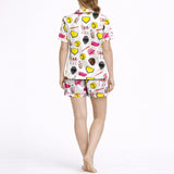 Women's Classic Button Down Pajama Set - Short: Softball Style & Comfort