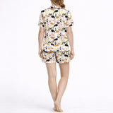 Women's Classic Button Down Pajama Set - Short | Paws & Pours Collection