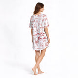 Mother of the Bride Women's Nightgown - V-Neck Short Sleeve Knit