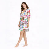 Women's V-Neck Short Sleeve Knit Nightgown