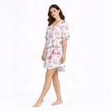 Mother of the Bride Women's Nightgown - V-Neck Short Sleeve Knit