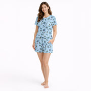 Women's Short Sleeve Knit Pajama Set | Slay Cat Dreams