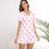 Women's Short Sleeve Pajama Set with Shorts | Lacrosse Dreams