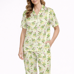 Fairytale Princess Silky Satin Pajama Set for Women