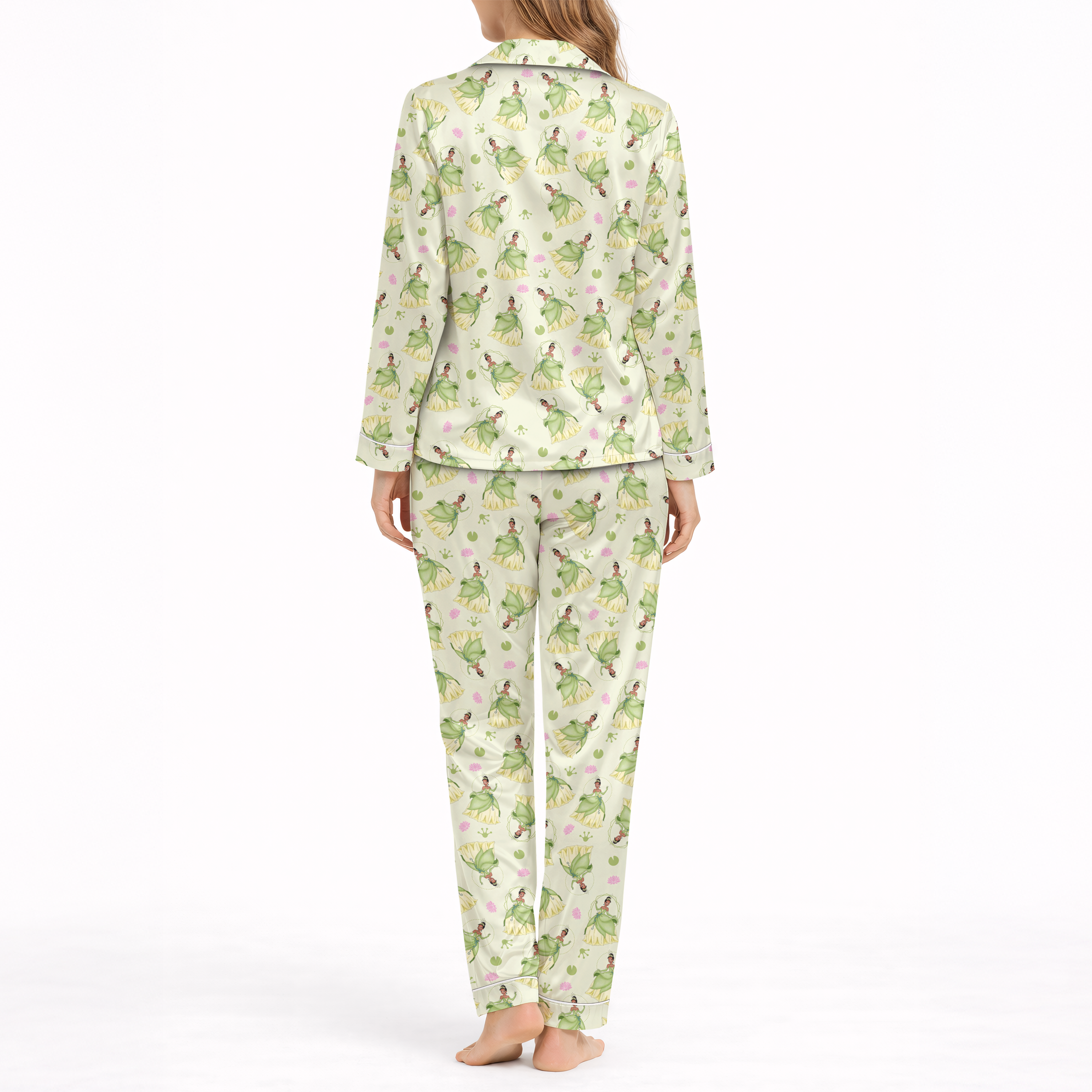 Fairytale Princess Silky Satin Pajama Set for Women