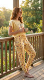 Class Dismissed Golden Retriever Knit Pajama Set for Women — Teacher & Dog Mom Sleepwear