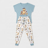 Back to Class & Glass Golden Retriever Knit Pajama Set for Women