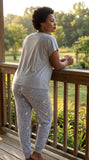 Professional Snacker Poodle Knit Pajama Set for Dog Mom Women