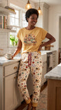 Scholarly French Bulldog Knit Pajama Set for Teachers & Dog Moms