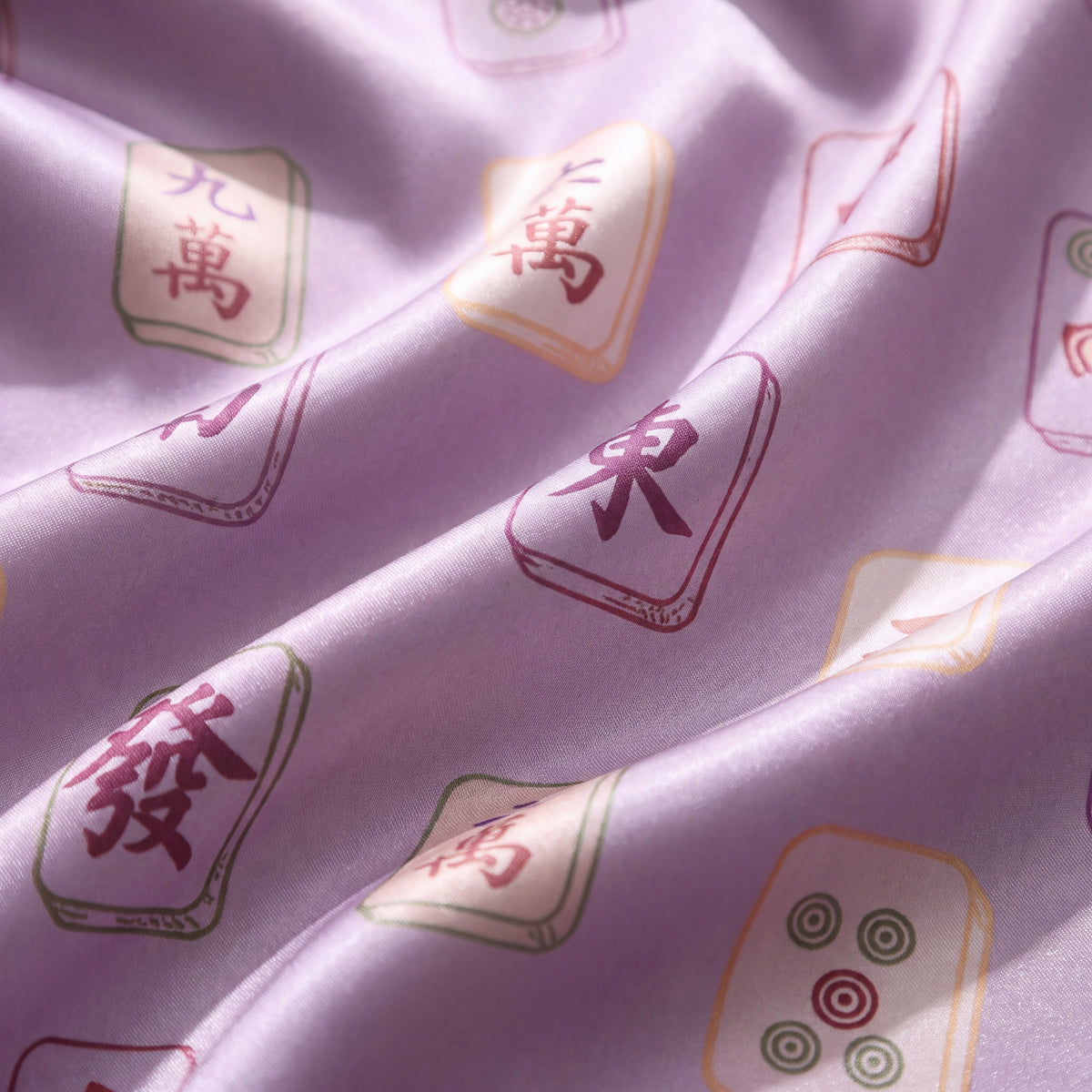 Lavender Mahjong Tile Pajama Set for Women — view 6 of 7
