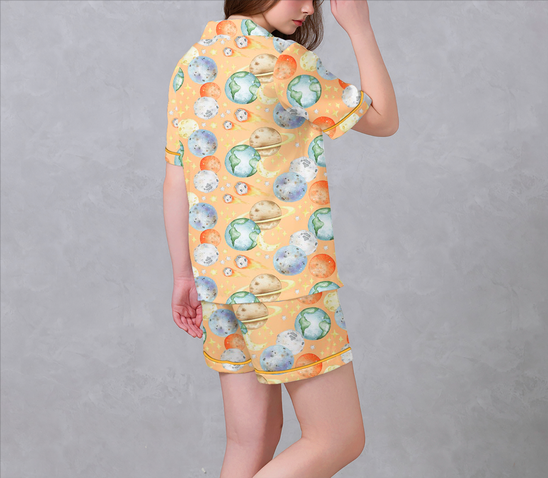 Solar System Satin Pajama Set