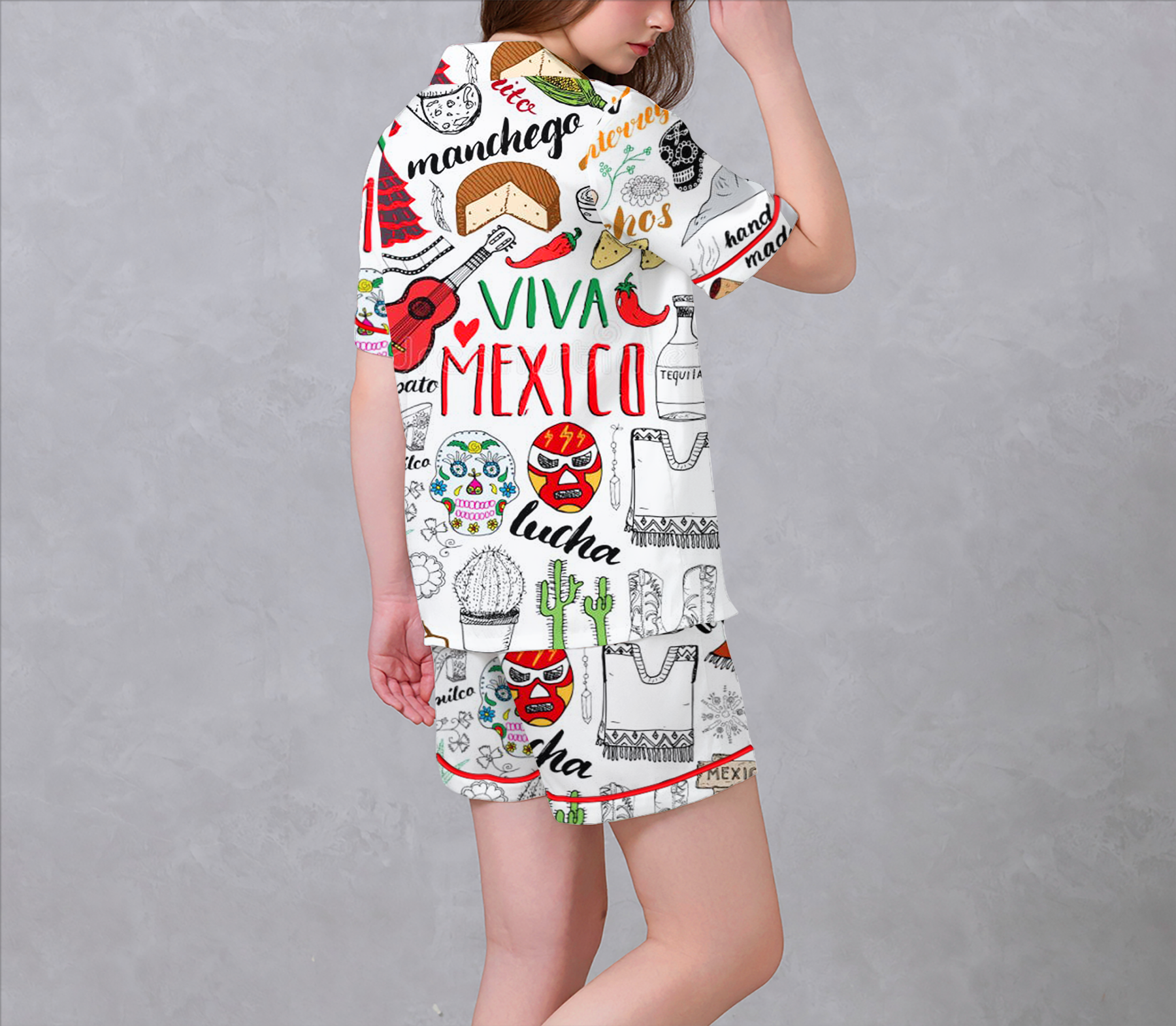 Viva Mexico Satin Pajama Set