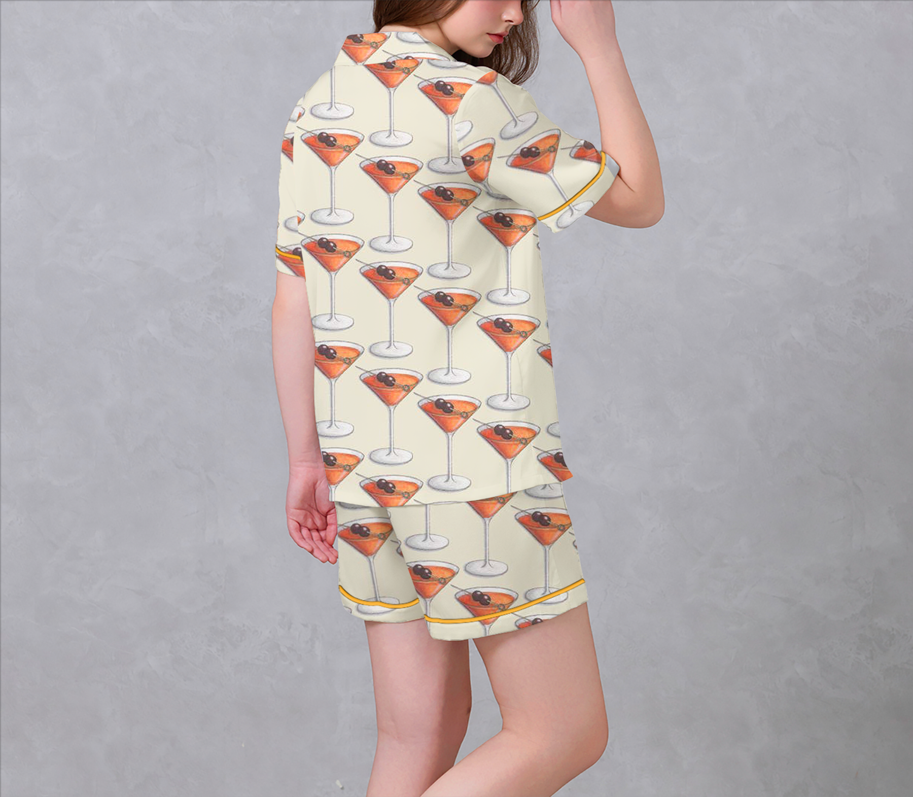 Cooktail Satin Pajama Set