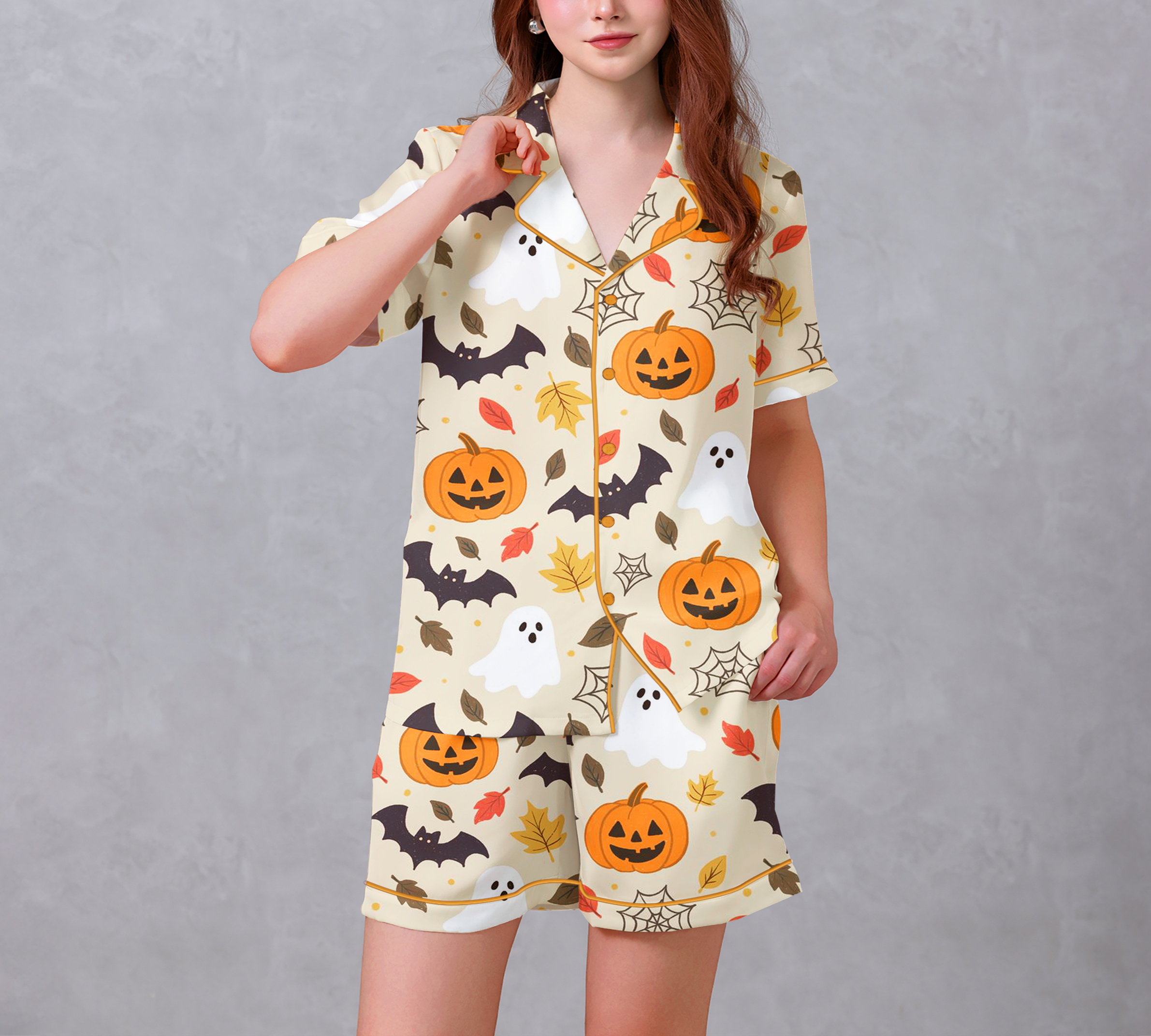 Halloween Satin Pajama Set