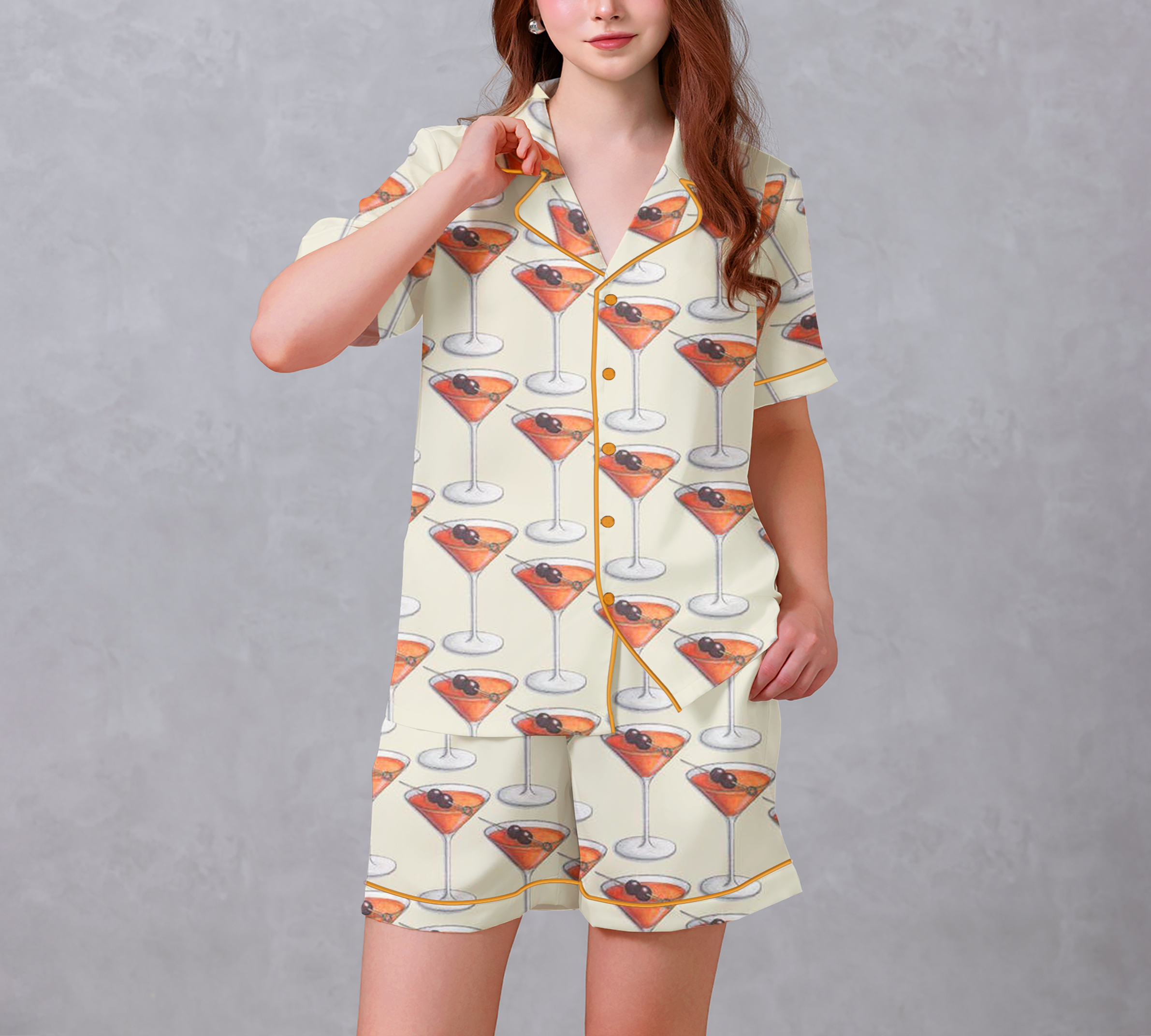 Cooktail Satin Pajama Set