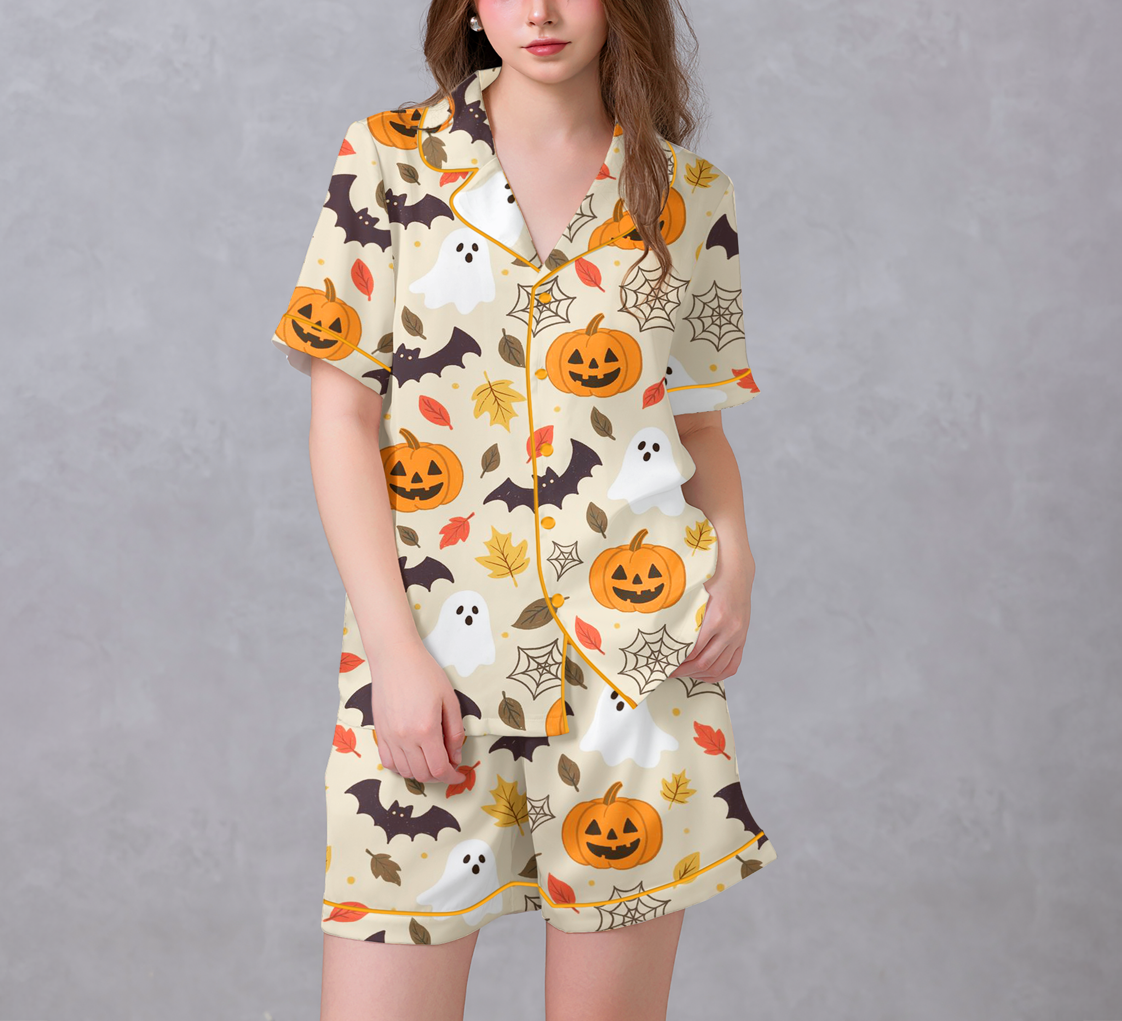 Halloween Satin Pajama Set