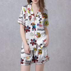 Puerto Rico Satin Pajama Set For Women