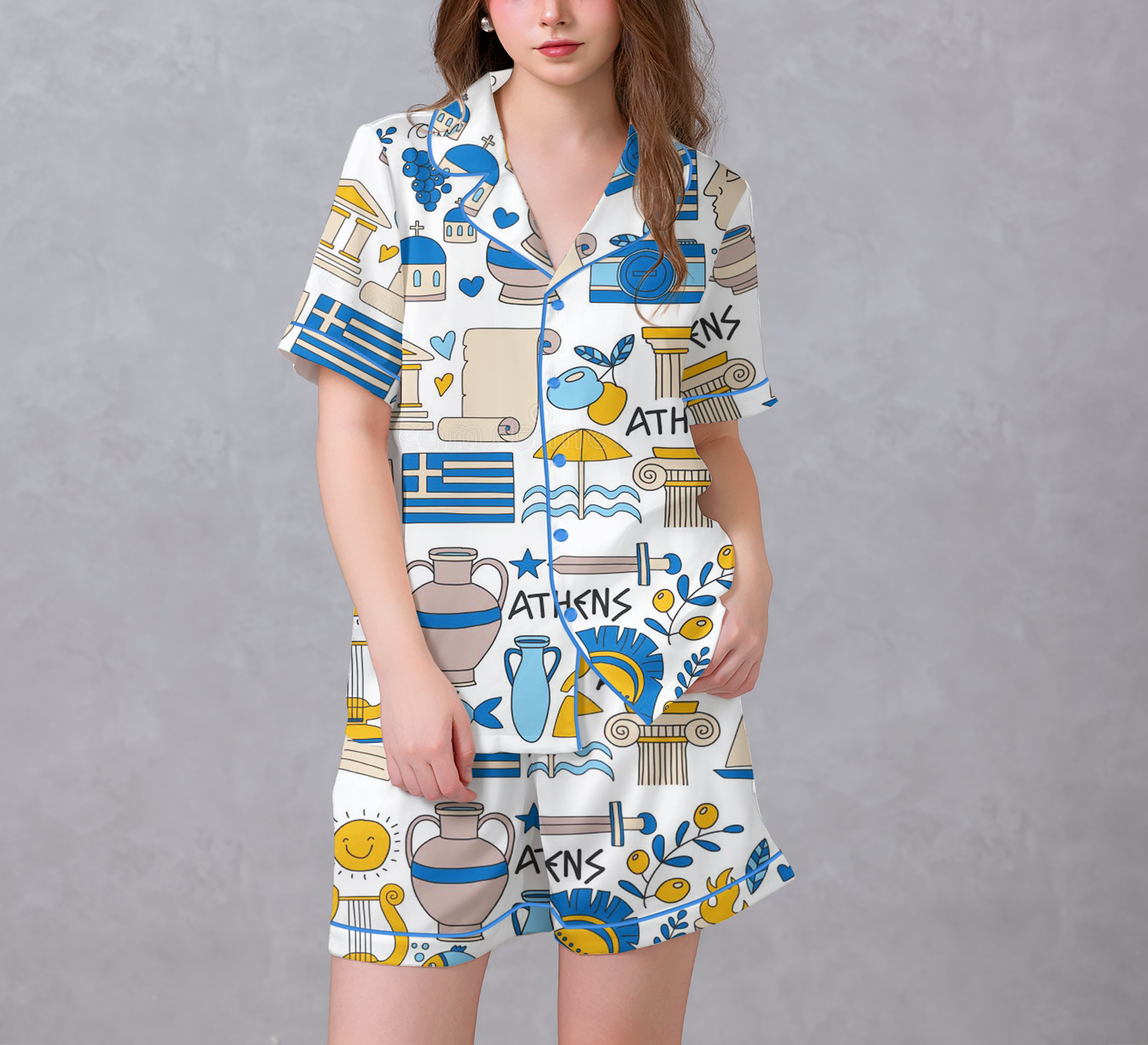 Athen Satin Pajama Set