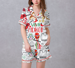 Viva Mexico Satin Pajama Set