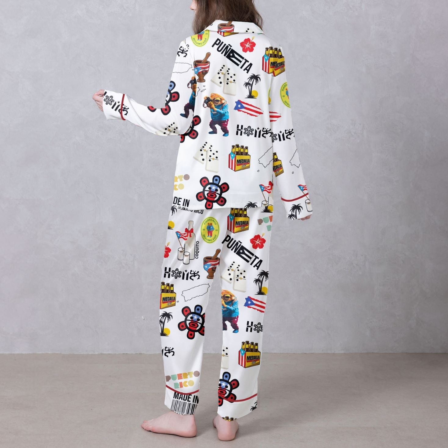 Puerto Rico Satin Pajama Set For Women