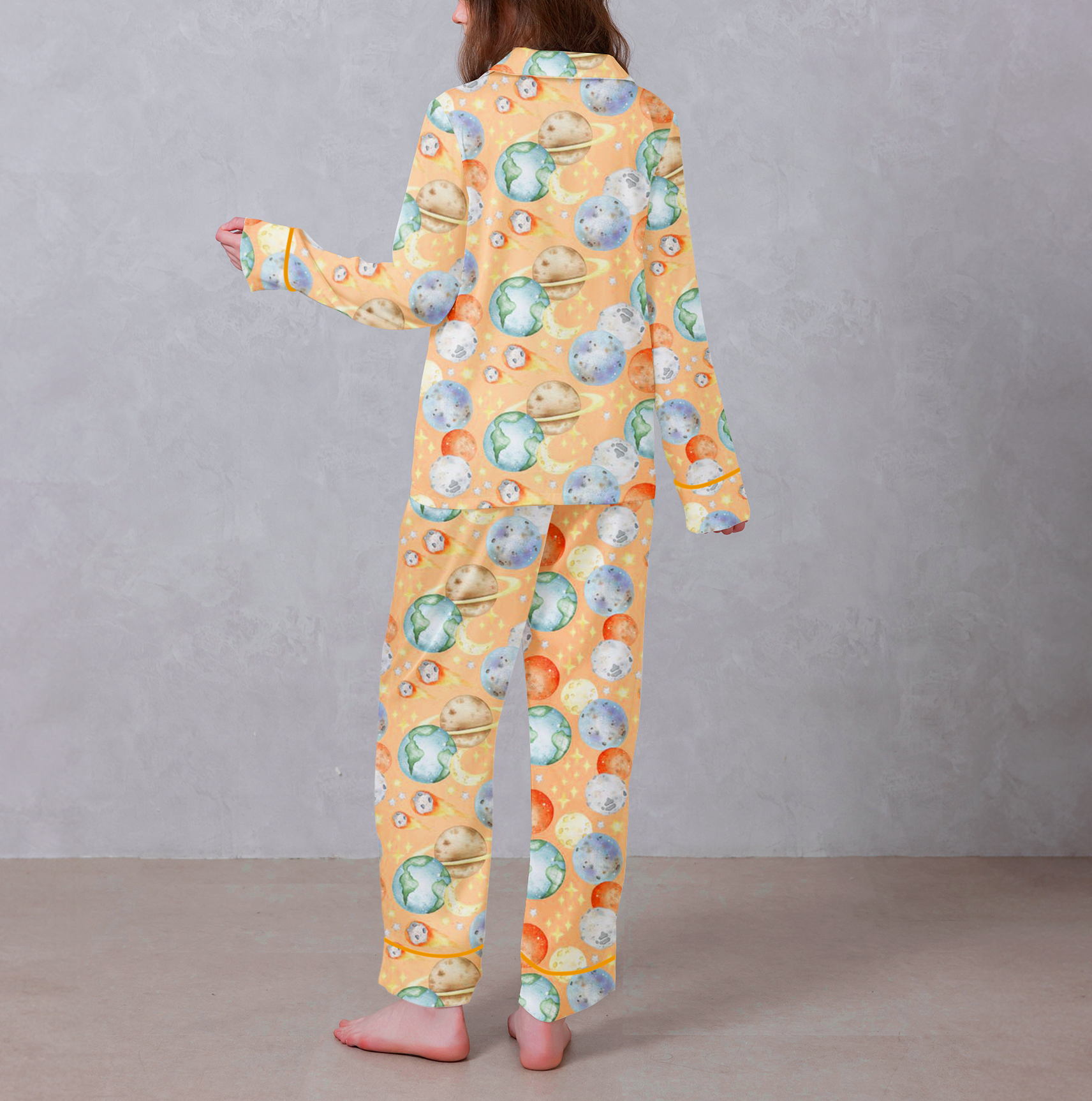 Solar System Satin Pajama Set