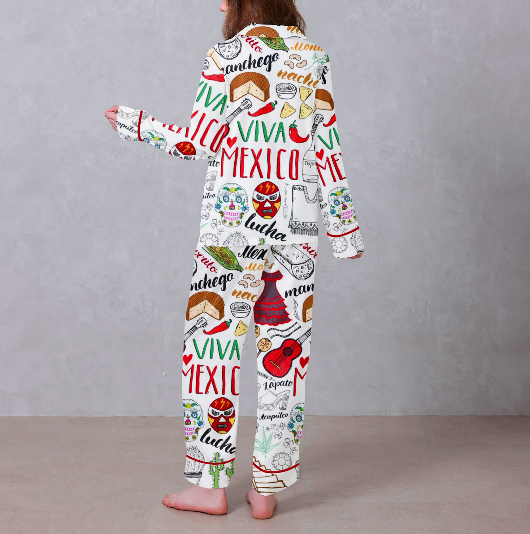 Viva Mexico Satin Pajama Set