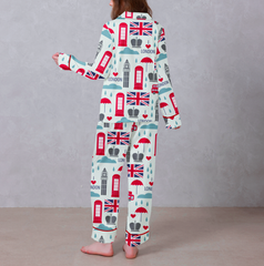 Rainy Day In London Satin Pajama Set