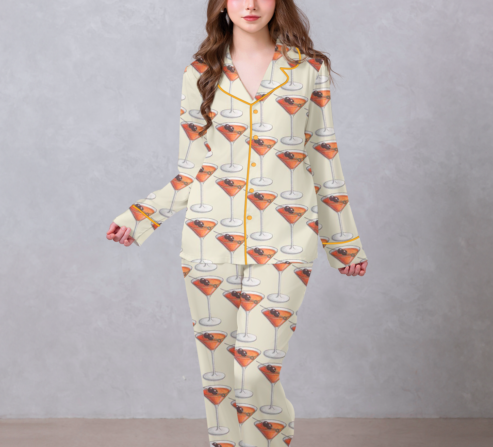 Cooktail Satin Pajama Set