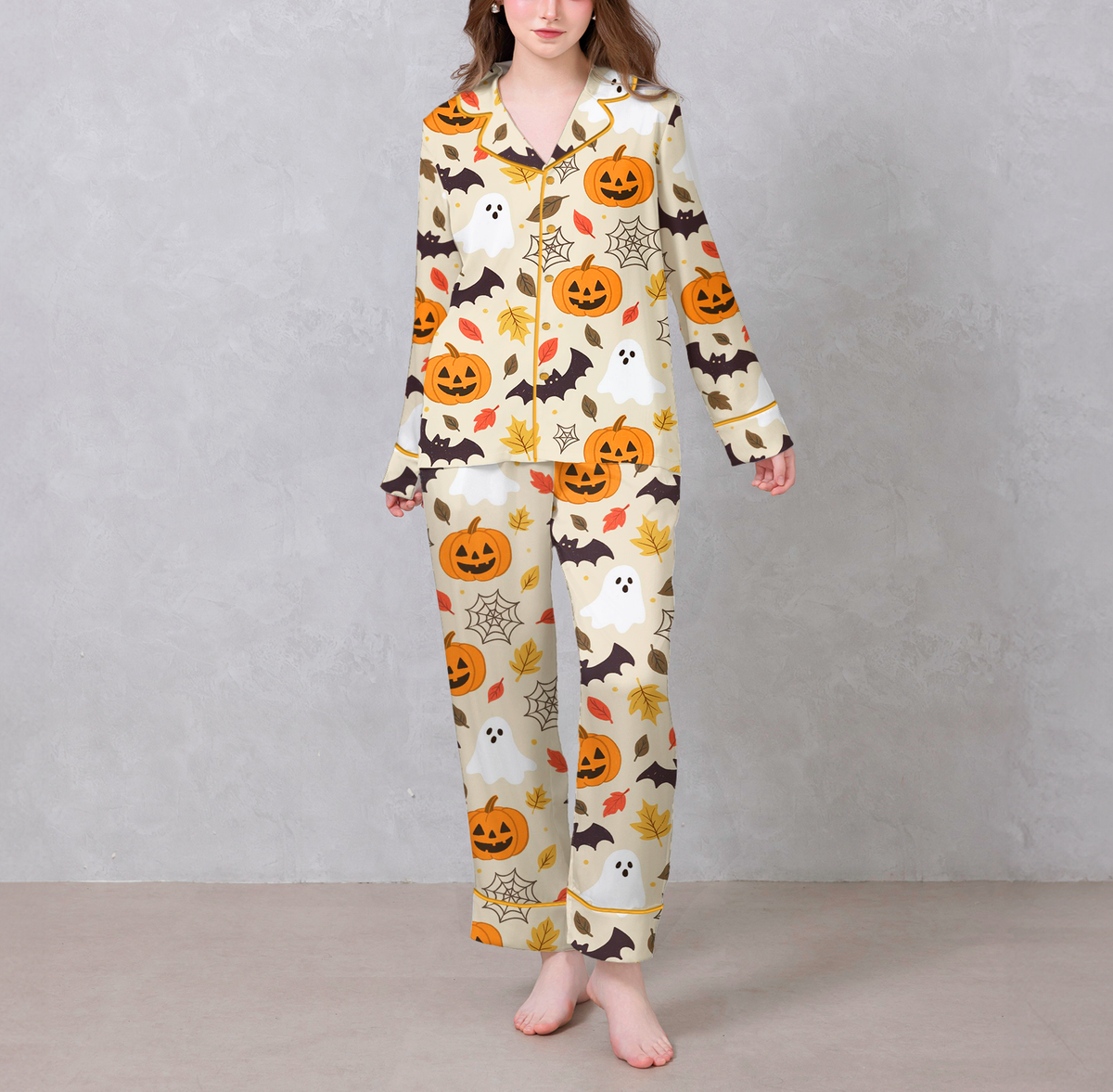 Halloween Satin Pajama Set