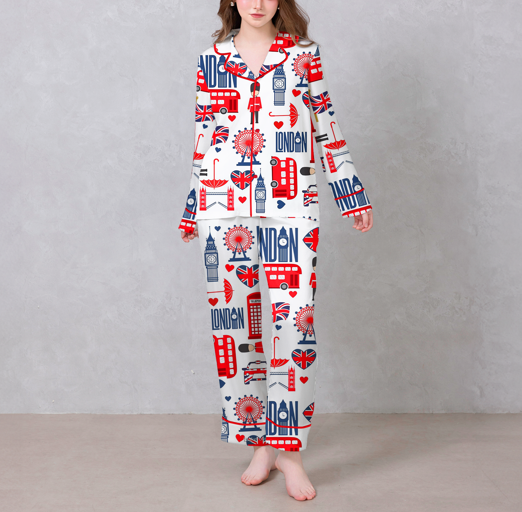 Love London Satin Pajama Set