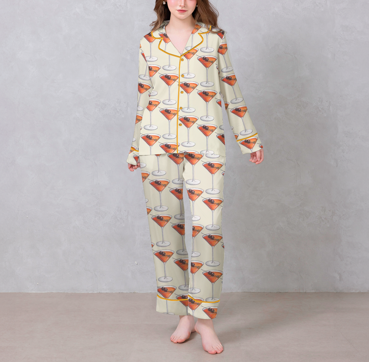Cooktail Satin Pajama Set