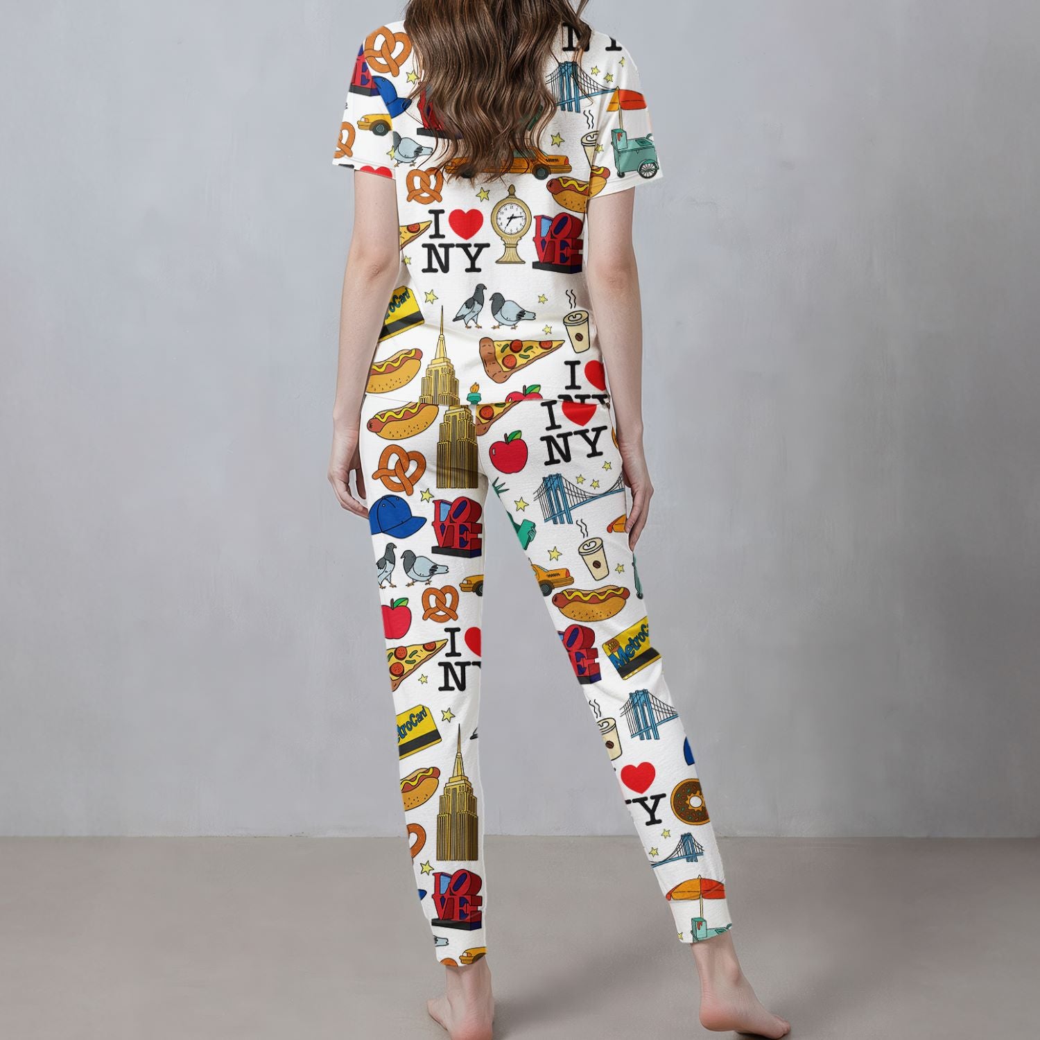 New York City Satin Pajama Set For Women